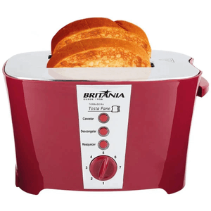 Torradeira Tosta Pane Britânia Vermelha 127V