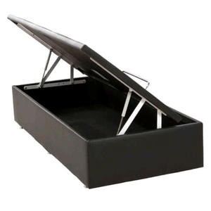 Base Baú Solteiro Ortobom Corino Preto 88X188X30