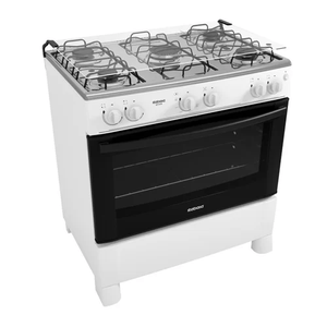 Fogão 5 Bocas Itatiaia Star NG Mesa Inox Branco Bivolt