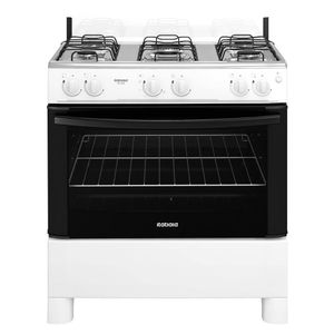 Fogão 5 Bocas Itatiaia Star NG Mesa Inox Branco Bivolt