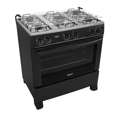 Fogao-5-Bocas-Itatiaia-Star-NG-Mesa-Inox-Preto-Bivolt