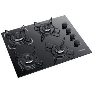 Cooktop 4 Bocas Itatiaia Essencial Mesa de Vidro Preto Bivolt
