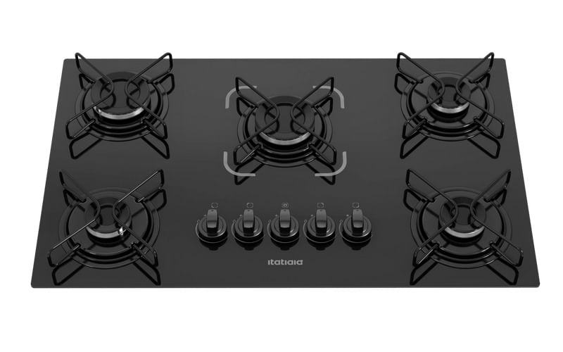 Cooktop-5-Bocas-Itatiaia-Essencial-Mesa-de-Vidro-Preto-Bivolt-3