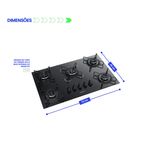 Cooktop-5-Bocas-Itatiaia-Essencial-Mesa-de-Vidro-Preto-Bivolt-4