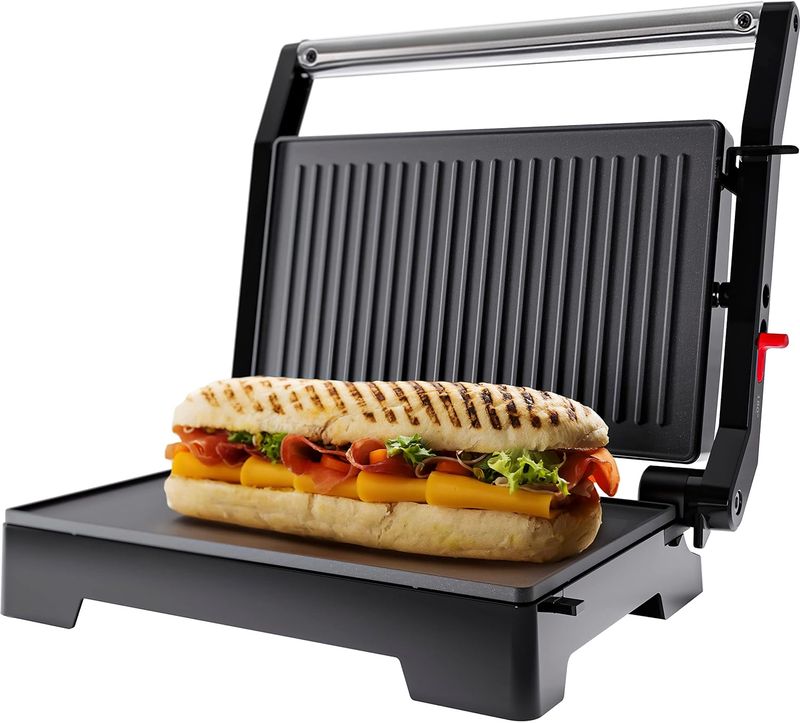 Mini-Grill-Eletrico-Oster-Inox-2-em-1