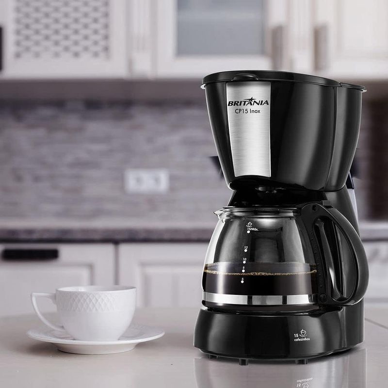 Cafeteira-Eletrica-Britania-CP15-15-Xicaras-com-Jarra-de-Vidro-Preto-
