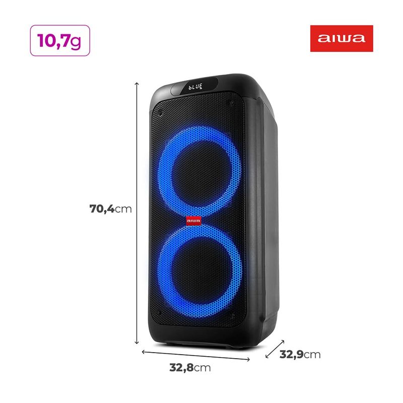 Caixa-Amplificada-Aiwa-Party-Box-Wireless-AWS-PB-01-200w
