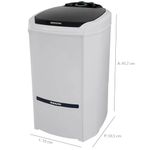 Maquina-de-Lavar-Suggar-Lavamax-Eco-20kg-Semiautomatica-com-Timer-LE200-Preta-Branca
