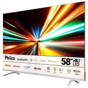 Smart tv LED 58" Philco 4K UHD Android PTV58G7PAGCSBL Dolby Áudio