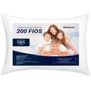 Travesseiro Ortobom Percal 200 Fios 50cmx70cm
