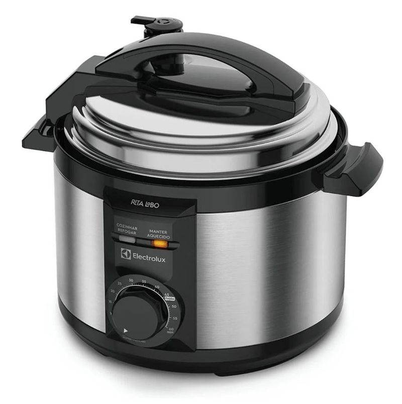 Panela-de-Pressao-Eletrica-Electrolux-3L-Cor-Inox-Efficient-com-Timer-por-Rita-Lobo--PCE15--