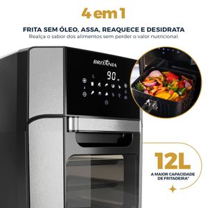 Fritadeira Air Fryer Oven Britânia 12L 1800W BFR2100 4 em 1