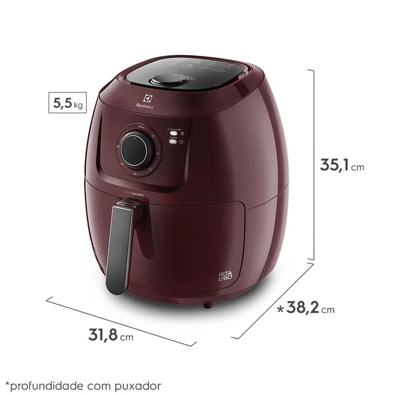 Air-Fryer-Electrolux-5L-Vermelha-Family-Efficient-1700W-por-Rita-Lobo--EAF51--