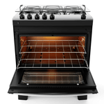 Fogao-5-Bocas-Preto-com-Mesa-Inox-Atlas-Agile-Up