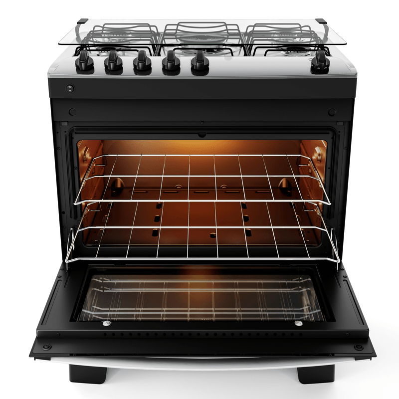 Fogao-5-Bocas-Preto-com-Mesa-Inox-Atlas-Agile-Up