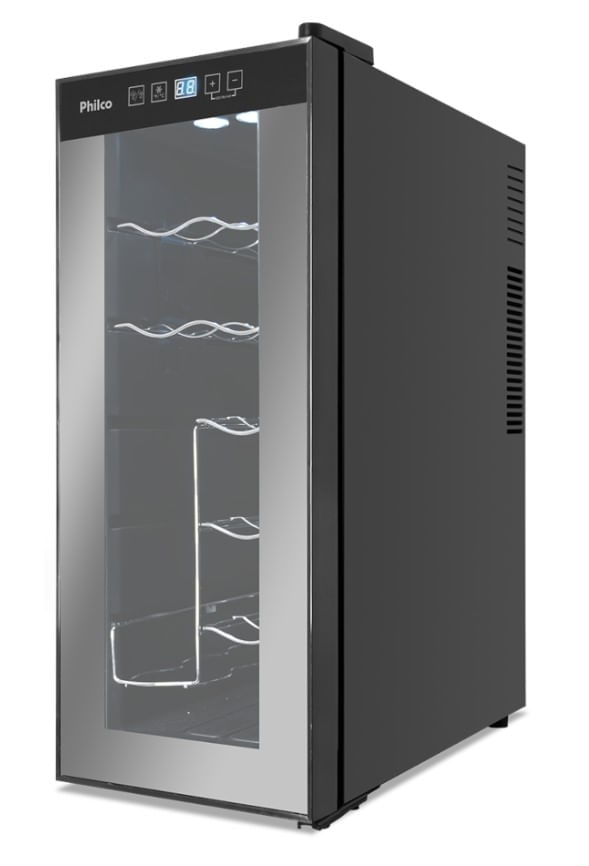 Adega-Philco-12-Garrafas-com-Display-Digital-PAD12E-Cinza