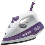 Ferro-de-Passar-Roupa-a-Vapor-Black---Decker-FX1000-Branco-e-Roxo-1200W