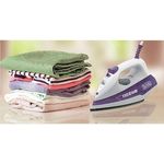 Ferro-de-Passar-Roupa-a-Vapor-Black---Decker-FX1000-Branco-e-Roxo-1200W