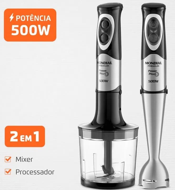 Mixer-Mondial-Power-M-07-2-em-1-800ml-Preto-com-Inox