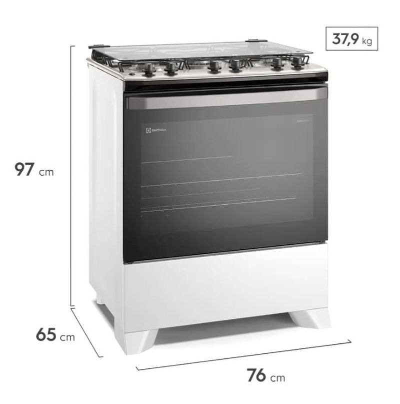Fogao-5-bocas-Electrolux-Branco-Efficient-com-Mesa-Inox-PerfectCook-e-VaporBake--FE5IB-