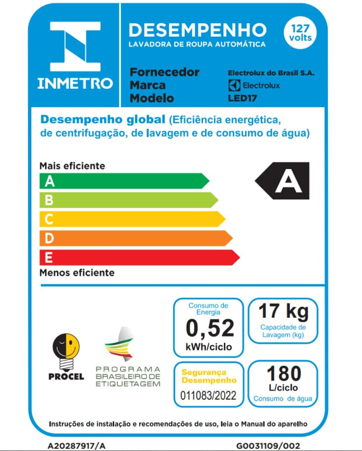 Maquina-de-Lavar-Electrolux-17kg-Branca-Essential-Care-com-Cesto-Inox-e-Jet-Clean--LED17-