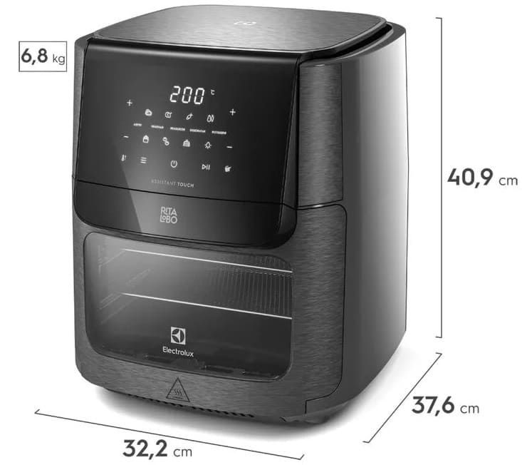 Air-Fryer-Oven-Electrolux-12-Litros-Digital-Experience-EAF90-Grafite