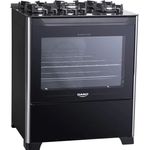 Fogao-5-Bocas-Dako-Magister-Mesa-de-Vidro-Preto-