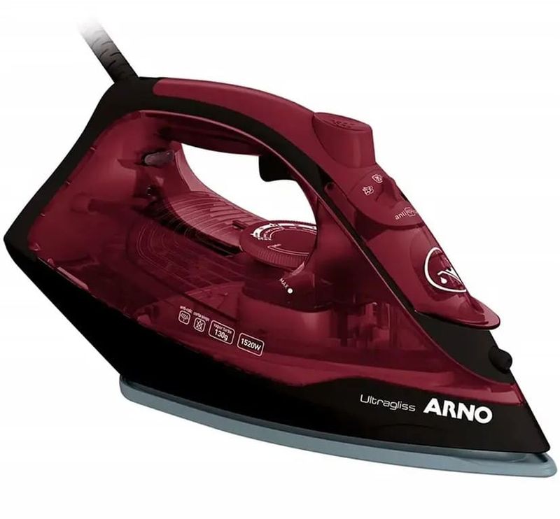 Ferro-de-Passar-a-Vapor-Arno-Ultragliss-Base-Durilium-Airglide-FMV-1520W-Vinho-