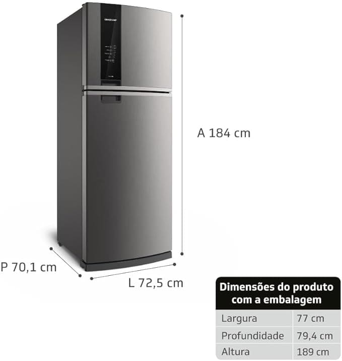 Geladeira-Brastemp-462-Litros-Frost-Free-Duplex-BRM56BK-Inox
