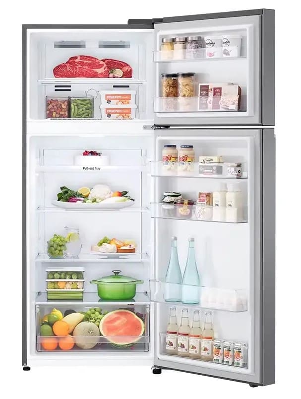 Geladeira-Refrigerador-LG-Top-Freezer-395L-Frost-Free-Duplex-GN-B392PLMB-Inox