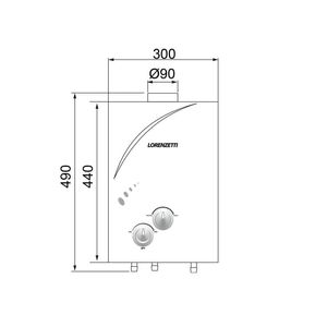 Aquecedor de Água a Gás Gn LZ750BP 7,5 Litros