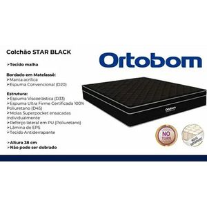Colchão Ortobom Queen Star Black 158x198x38