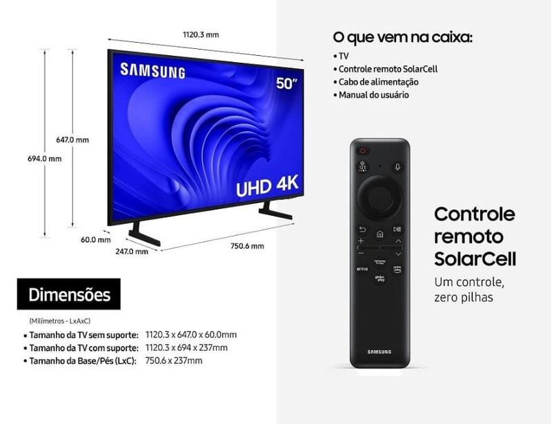 Smart-TV-Samsung-50--4K-Wi-Fi-Tizen-Crystal-UHD-UN50DU7700GXZD