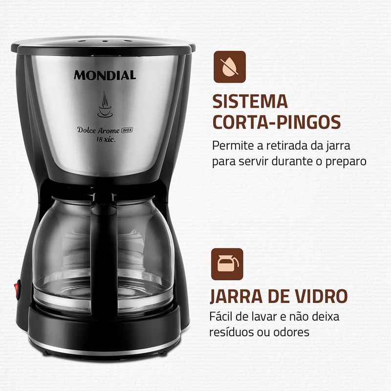 Cafeteira-Eletrica-Mondial-Dolce-Arome-C-30-18-Xicaras-127V