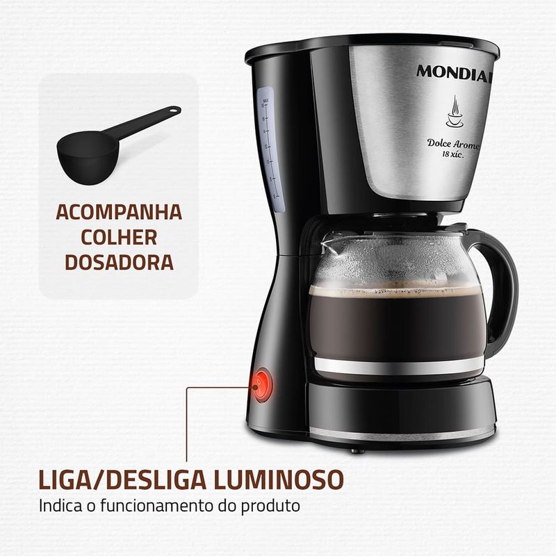 Cafeteira-Eletrica-Mondial-Dolce-Arome-C-30-18-Xicaras-127V