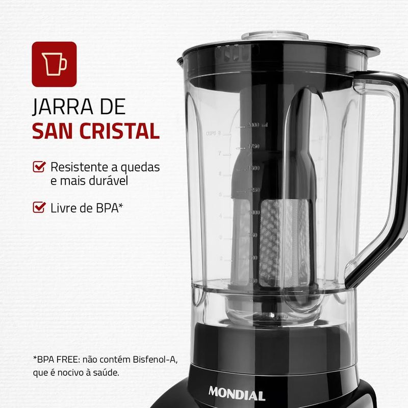 Liquidificador-Mondial-Turbo-Black-L-1000-Preto-Inox-1000W-110V