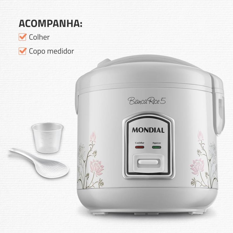 Panela-De-Arroz-Bianca-Rice-5-Mondial-NPE-05-5X-400W-127v