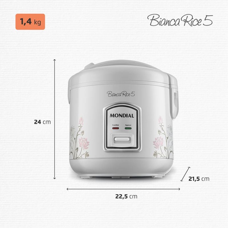 Panela-De-Arroz-Bianca-Rice-5-Mondial-NPE-05-5X-400W-127v