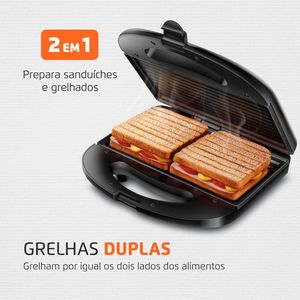 Sanduicheira Mondial Master Grill Preta