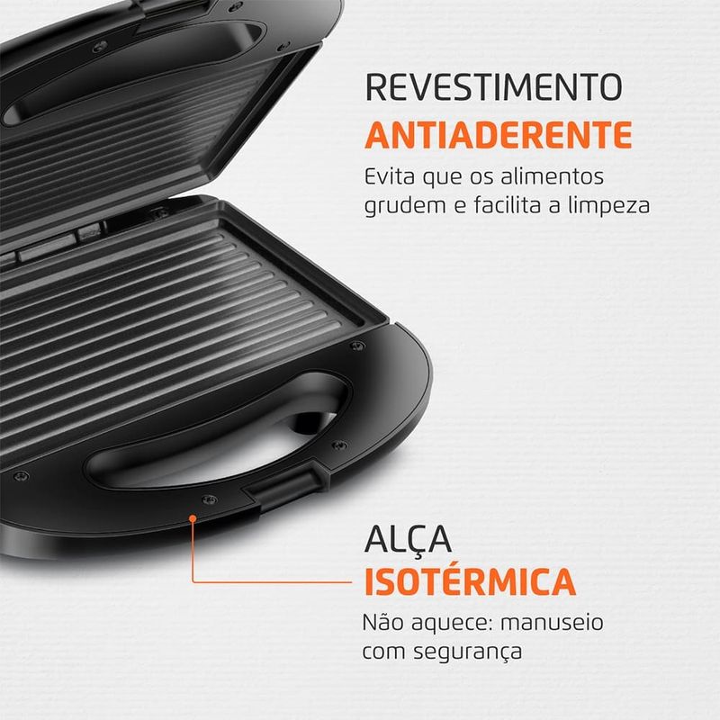 Sanduicheira-Mondial-Master-Grill-Preta