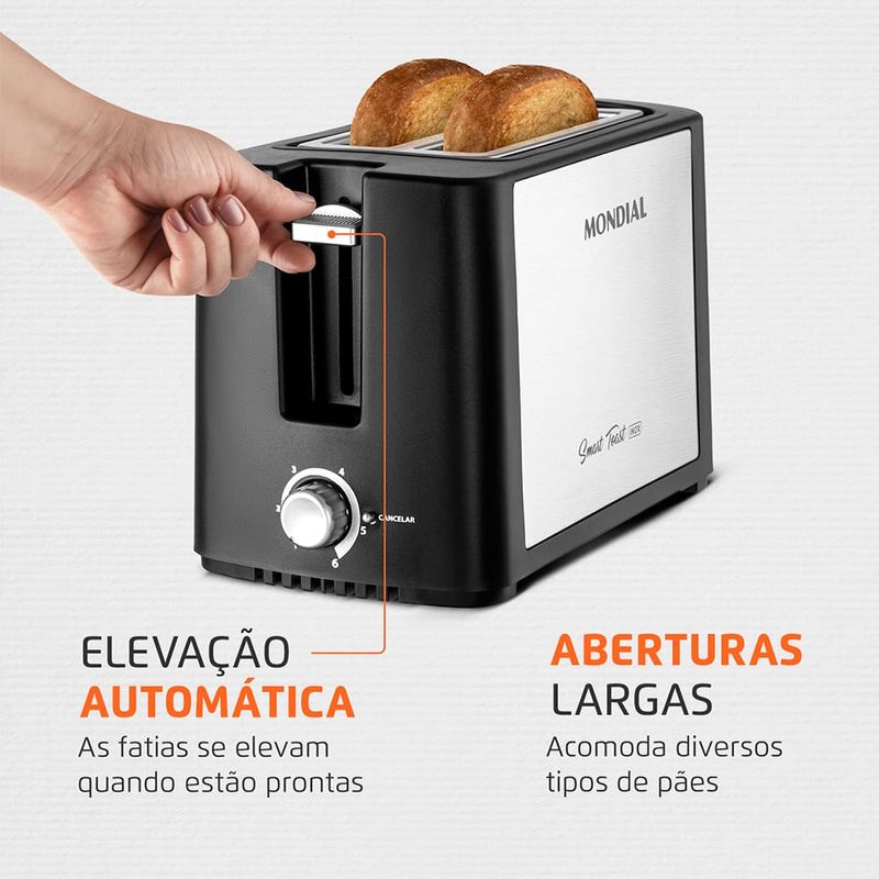 Torradeira-Smart-Toast-Mondial-T-13-Preto-Inox-127V