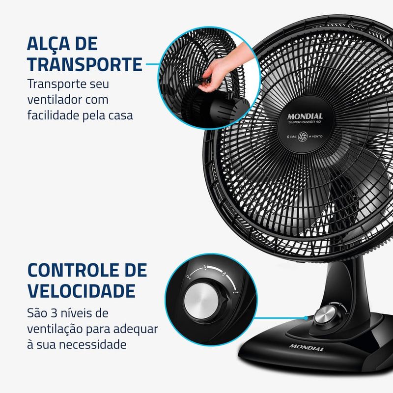 Ventilador-de-Mesa-40cm-Mondial-VSP40-B-6-Pas-Preto-110V