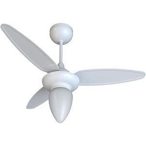Ventilador De Teto Ventisol Wind Inverter com Controle Remoto 3 Pás Branco