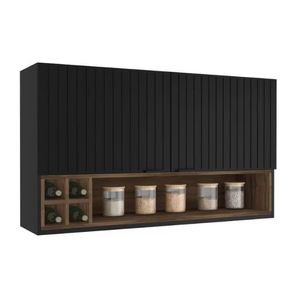 Armário Aéreo Cozinhas Itatiaia Exclusive - 2 Portas - Nicho Garrafeiro 120cm