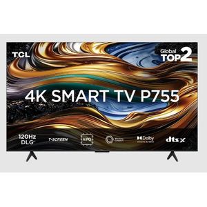 Smart TV 55” 4K UHD TCL 55P755 com Processador AIPQ, Google TV, Wi-Fi, Bluetooth, Google Assistente, Dolby Vision e Atmos