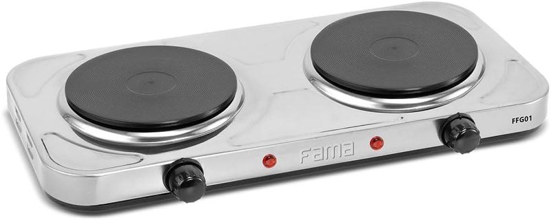 Fogao-Eletrico-Fama-2-Bocas-FFG01-Inox-2000W