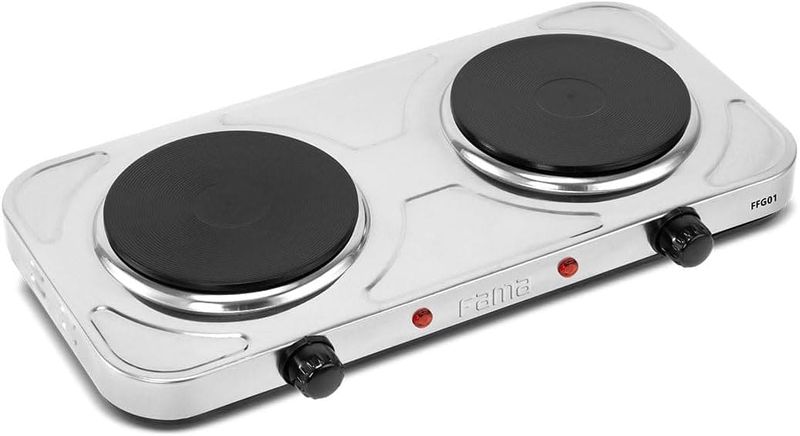 Fogao-Eletrico-Fama-2-Bocas-FFG01-Inox-2000W