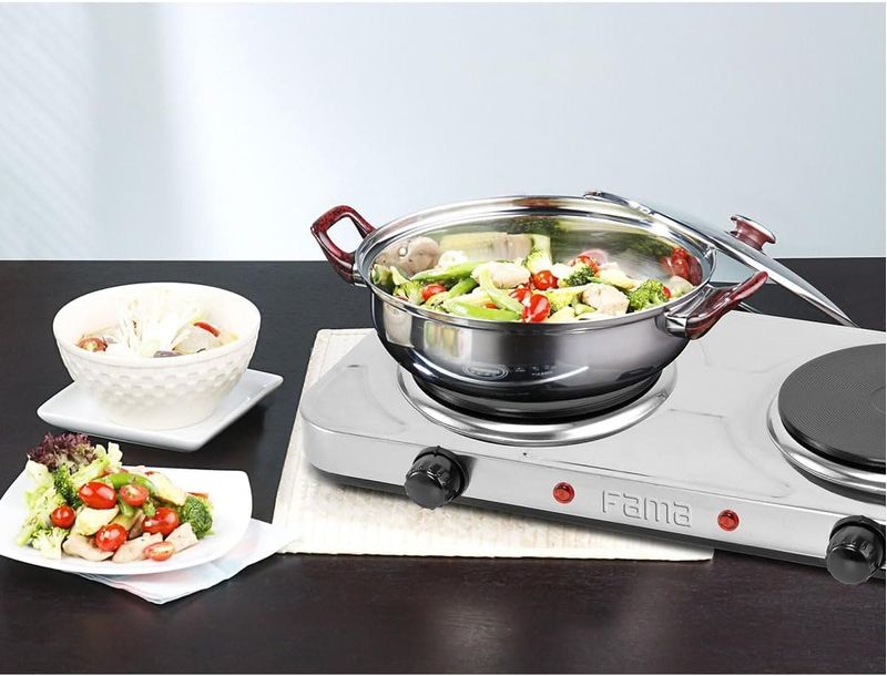 Fogao-Eletrico-Fama-2-Bocas-FFG01-Inox-2000W