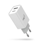 Carregador-de-Parede-ELG-Universal-W124C-1-Porta-USB-Tipo-C-e-1-Porta-USB-A-2.1A