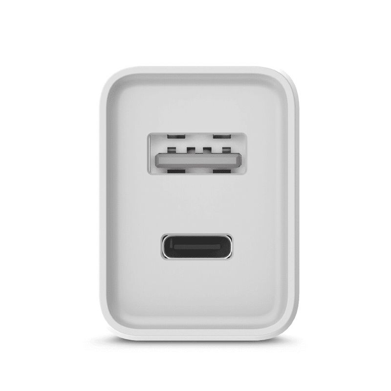 Carregador-de-Parede-ELG-Universal-W124C-1-Porta-USB-Tipo-C-e-1-Porta-USB-A-2.1A